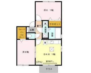 ウィスタリア A【1階】の間取り