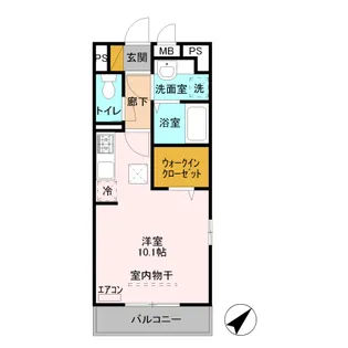 セジュールZEN III A【1階】の間取り