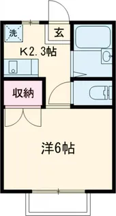 ヴィレッジエム【201号室】の間取り