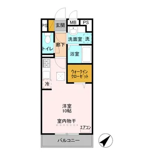 セジュールZEN III A【308号室】の間取り