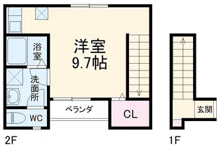 クレールエスパース【2階】の間取り