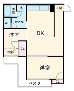 しゃんぶるみお【203号室】の間取り