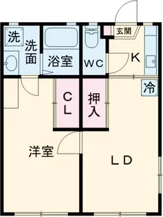 多摩川レジデンス【101号室】の間取り