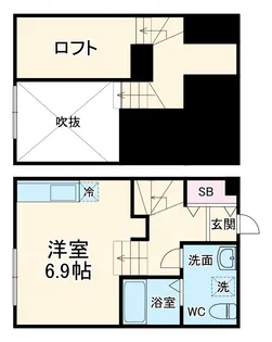 CUBE 西所沢【1階】の間取り