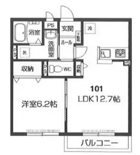 ブライトA【101号室】の間取り