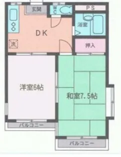 シャトレー南台【305号室】の間取り