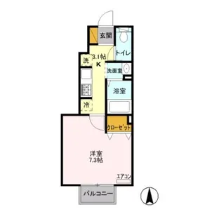 ザーパト・ポーリェ【1階】の間取り