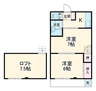 シティリー高津【2C号室】の間取り