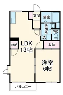 ロワール上河内II【2階】の間取り