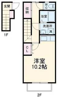 クレシタ神ノ輪【2階】の間取り