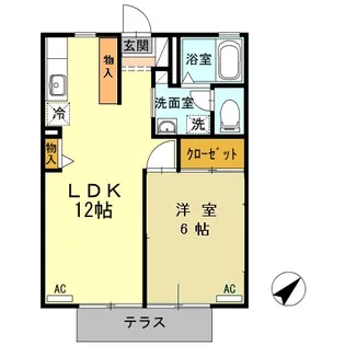 リバーサイド向山【2階】の間取り