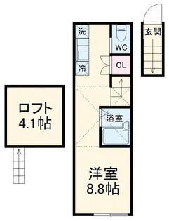 ジュネス南住吉【203号室】の間取り