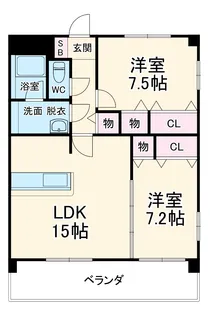 アンピレイン【101号室】の間取り