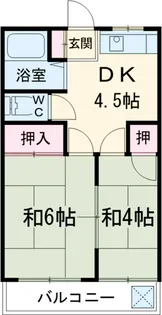 コーポ大竹【202号室】の間取り