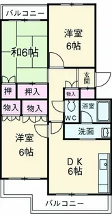 宮崎台オークビレッジE舘【201号室】の間取り