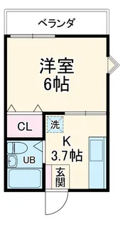 グリンテII【101号室】の間取り