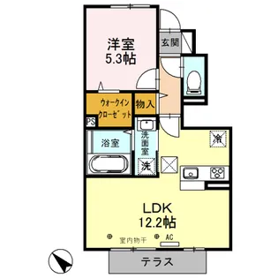 グラウクス G【102号室】の間取り