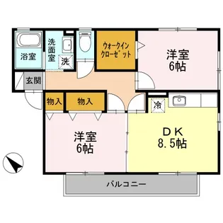 ラ・ファミーユ【2階】の間取り