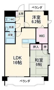 ボンヌシャンス 壱番館【2階】の間取り