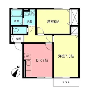 セジュール相模が丘Ⅱ【102号室】の間取り