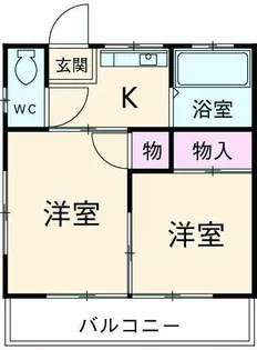 コーポ青柳【201号室】の間取り