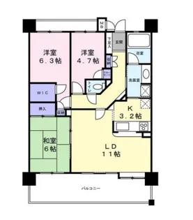 レールシティ八王子かえで通り【3号室】の間取り