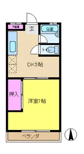 アーバン国立【201号室】の間取り