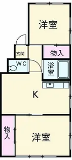 ヴィラ国立【2階】の間取り