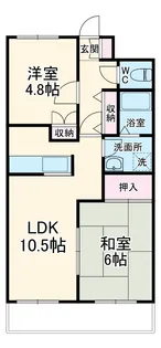 グランチェスタⅠ【102号室】の間取り