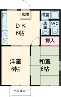 ハイツ桔梗【201号室】の間取り