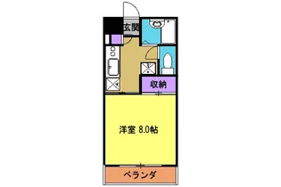 ロベリア国立【203号室】の間取り