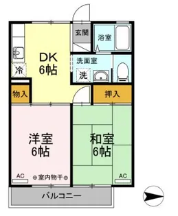 ルードルフィアタウンズ A【2階】の間取り