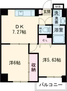 グランシャリオ国立【802号室】の間取り