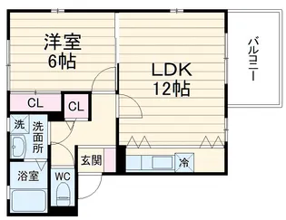 フローレス・アマポーラ【1階】の間取り