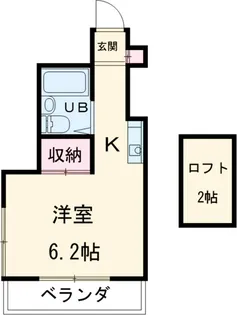 サンメゾン【205号室】の間取り