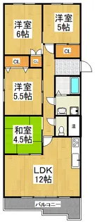 モンテフレンテ【3階】の間取り