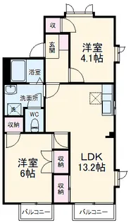 ファミールB【2階】の間取り