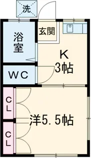 コーポみちくさ【101号室】の間取り