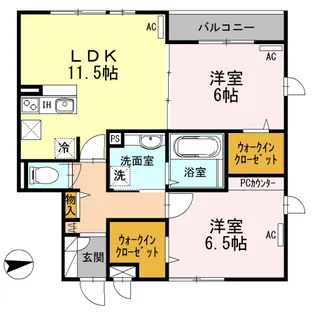 ローズスクエア府中【1階】の間取り