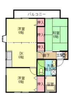 イソヌマハイツⅡ【102号室】の間取り