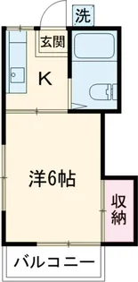 旭ヶ丘コーポ【2階】の間取り