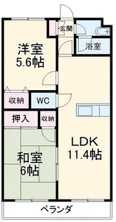 グランポワールⅡ【403号室】の間取り