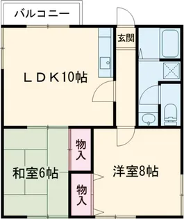 ベルメゾン奥住A棟【202号室】の間取り