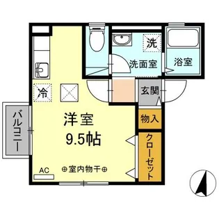 コート立野台【1階】の間取り