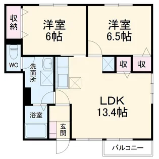 ロイヤルパークC【1階】の間取り