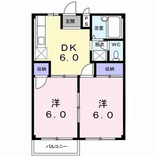 シティーハイツEi【2階】の間取り