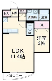 ラ・バーゼ【1階】の間取り