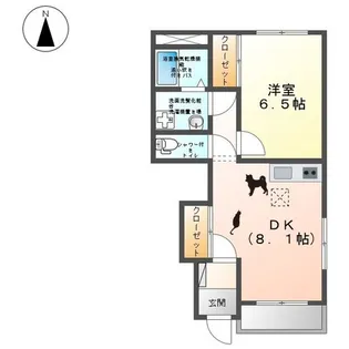 サンヴィレッジ Ⅰ【1階】の間取り