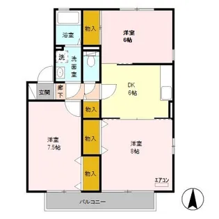 スクウェアガーデンⅧ【2階】の間取り