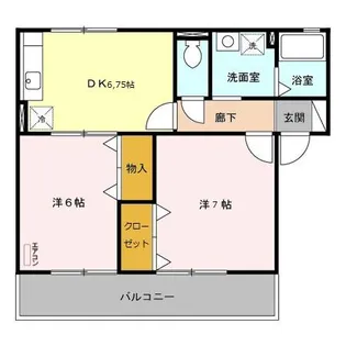 クラベールB【203号室】の間取り
